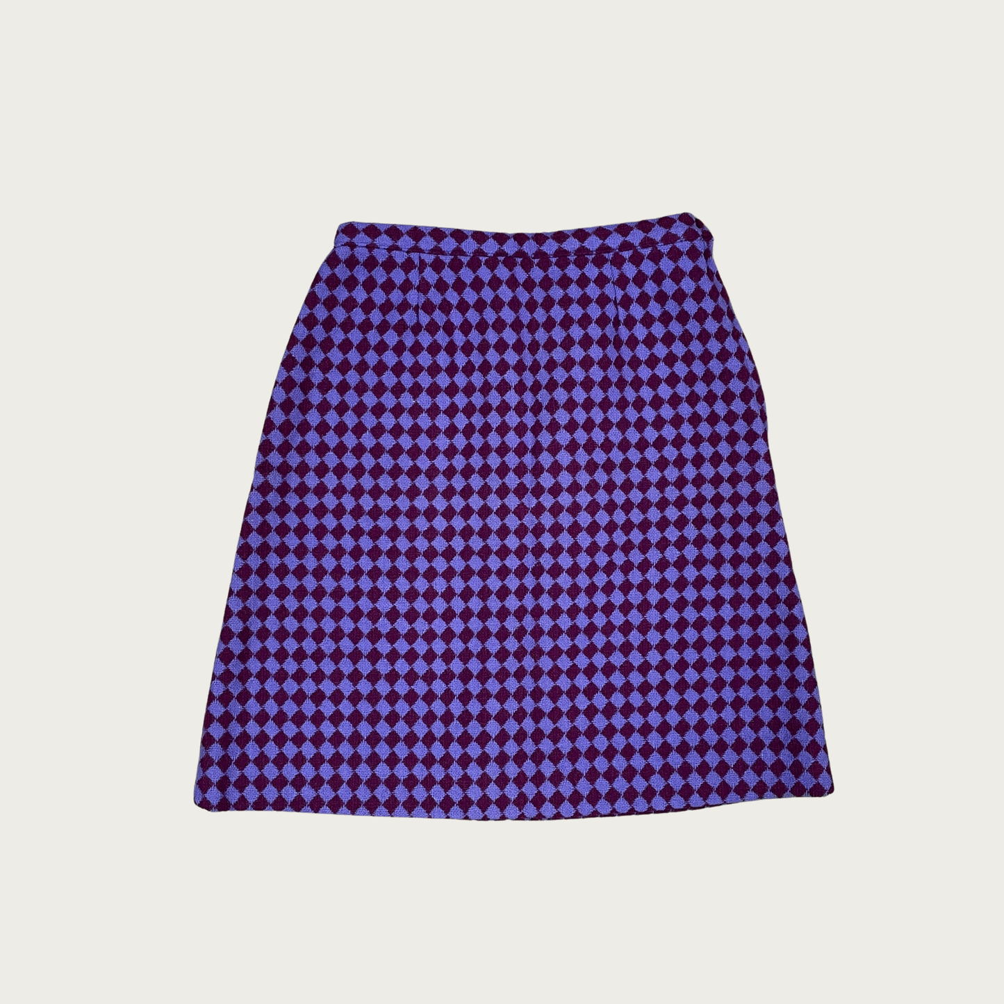 (25") Purple Diamond Pattern Mini Skirt