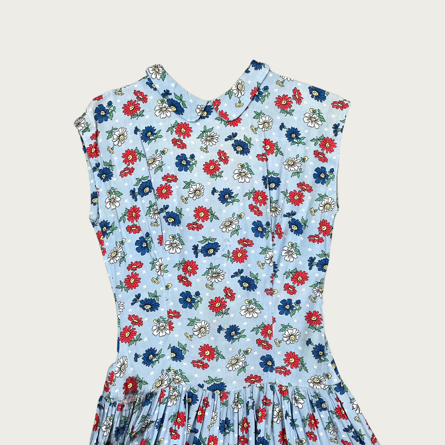 (S) Floral Drop Waist Midi Dress