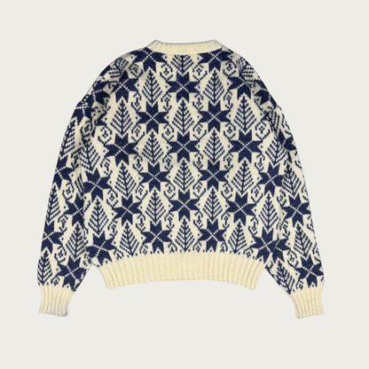 (L) 80s L.L. Bean High Trek Snowflake Sweater