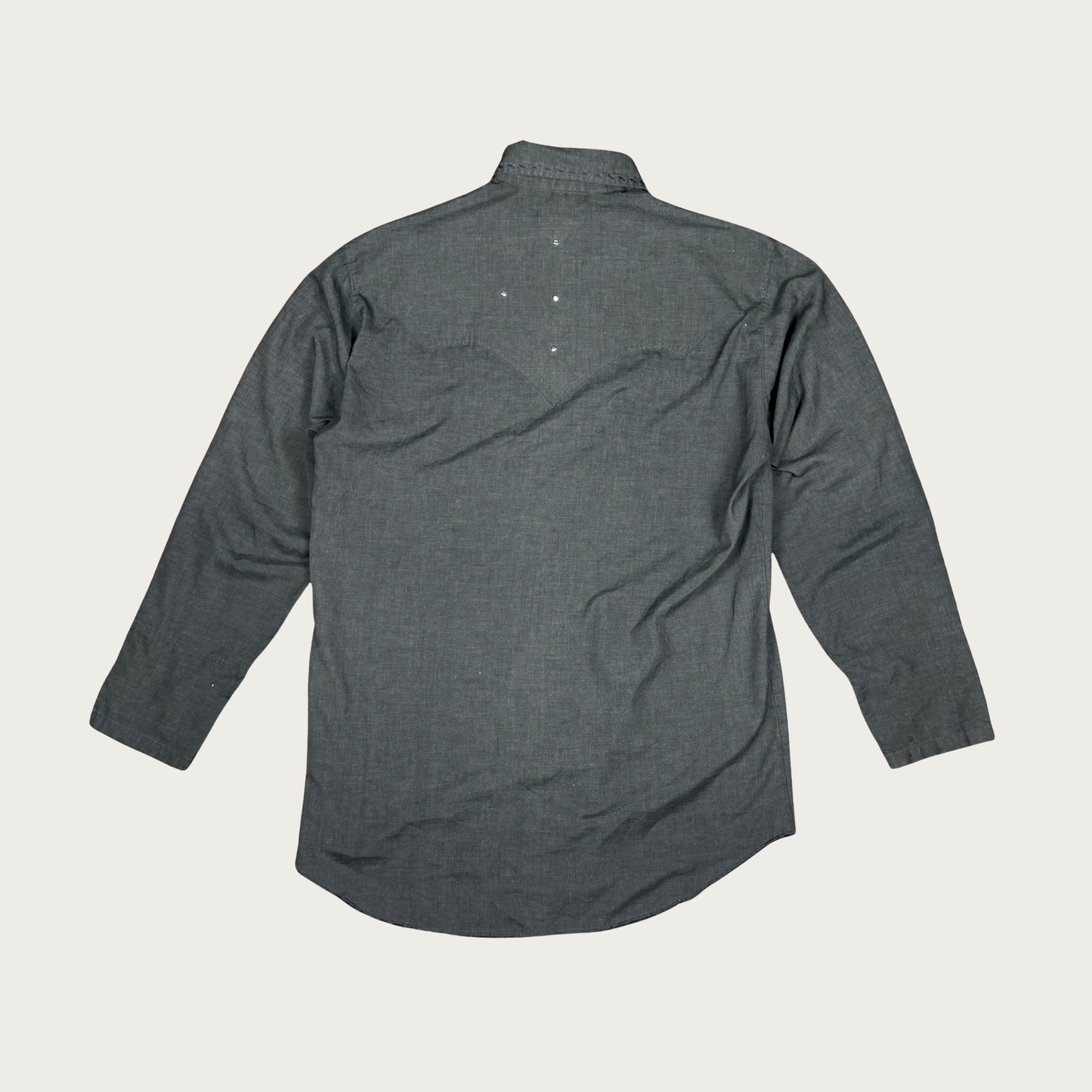 (XL) Custom Star Studded Gray Western Shirt