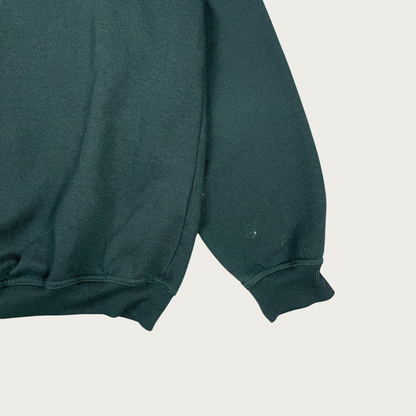 (L) Dark Green Collared Sweatshirt