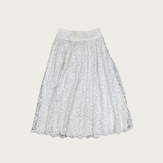 (26") 70s Gunne Sax Lace Midi Skirt