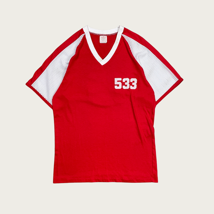 (L) Red Number Jersey Tee