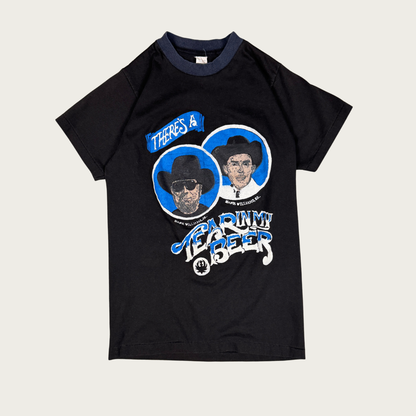 (S) 80s Hank Williams "There's A Tear In My Beer" Baby Tee