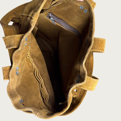 Vintage Suede Fringe Bag