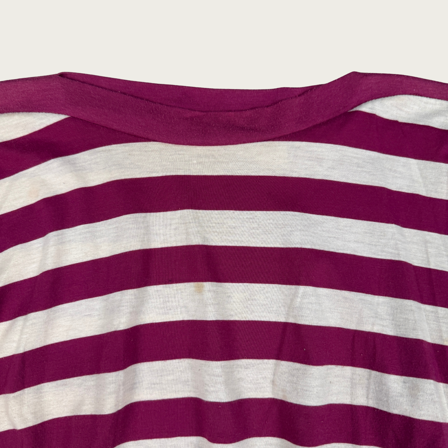 (M/L) 80s/90s Diane Von Furstenberg Magenta/Cream Striped Dolman Top