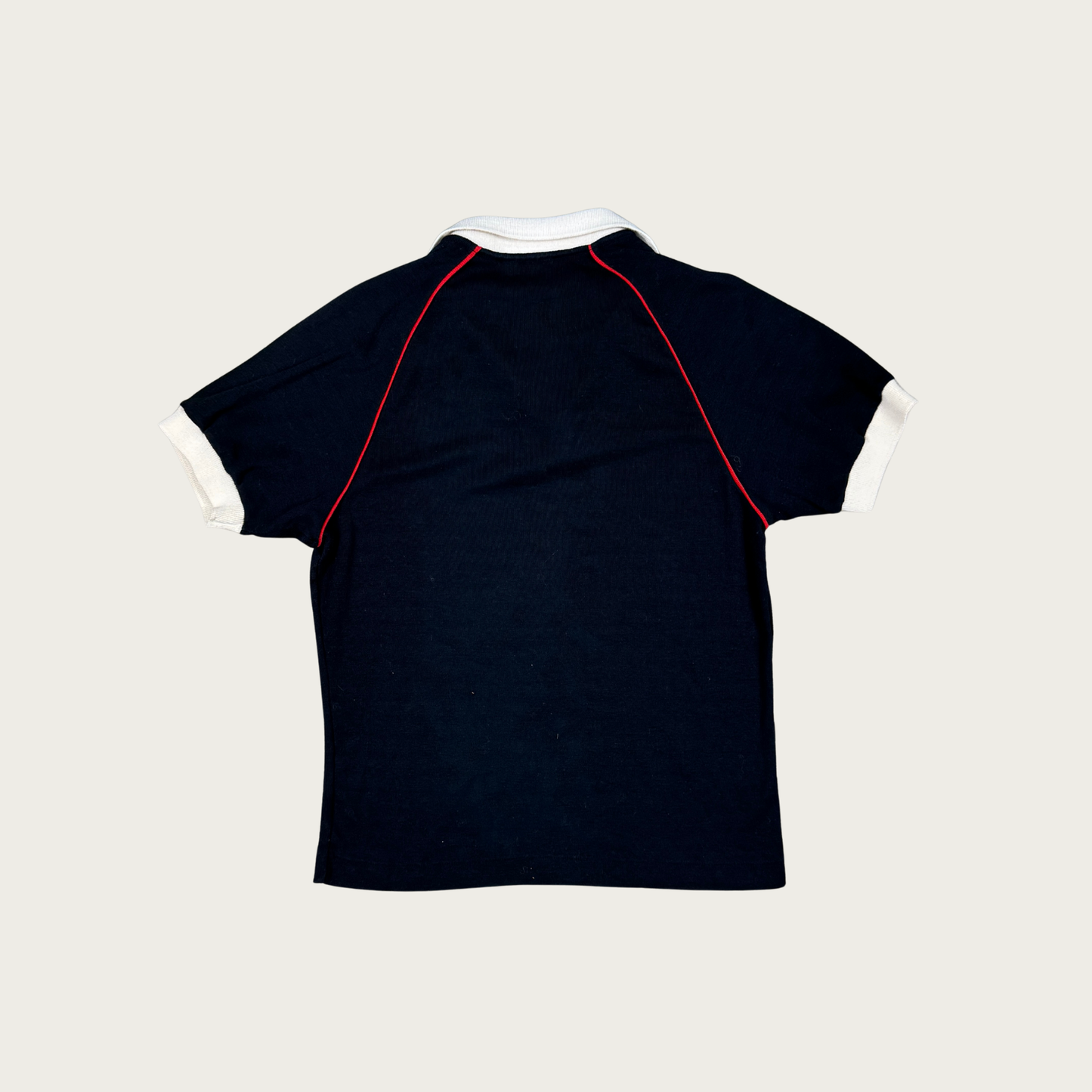 (M) 80s/90s Black/Red Polo Top