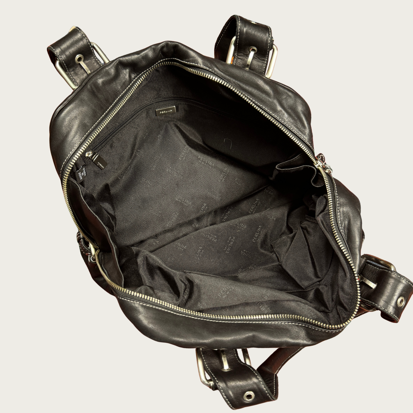 Vintage Black Leather Handbag