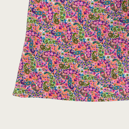 (S/M) Multicolor Floral Midi Skirt