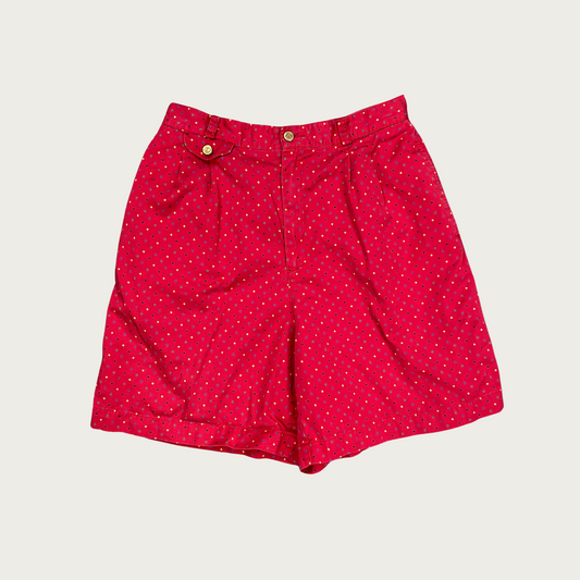 (29") Red Multicolor Polka Dot Shorts