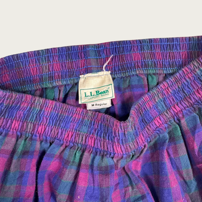 (S/M) L.L. Bean Purple Plaid Midi Skirt