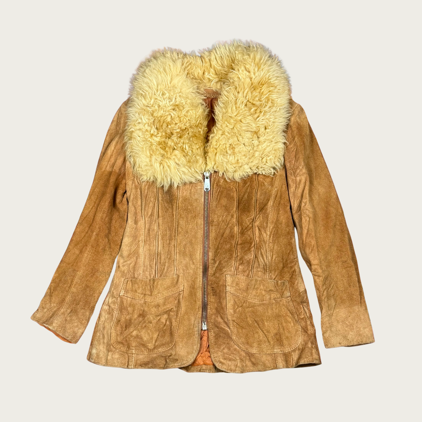 (M) 60s/70s Suede Shearling Collar Jacket