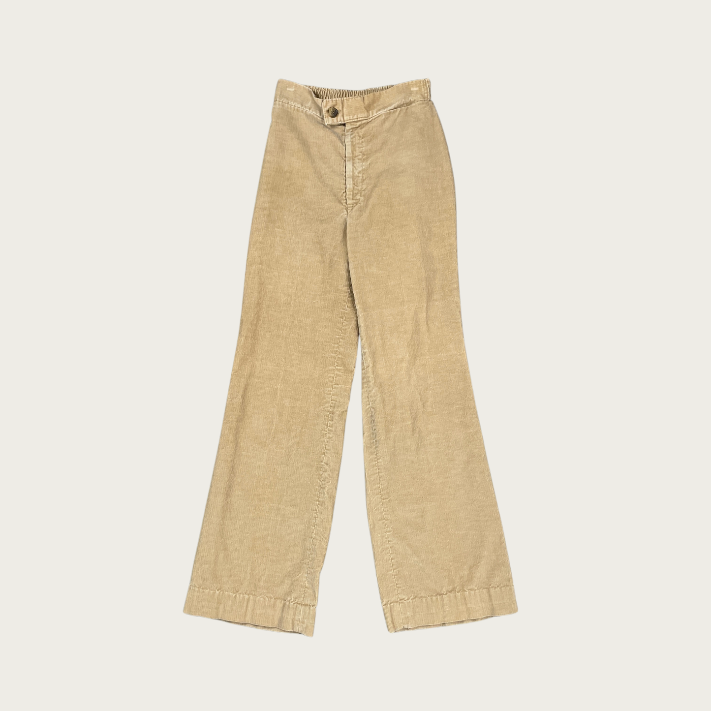 (25") 70s Tan Corduroy Wide Leg Flares