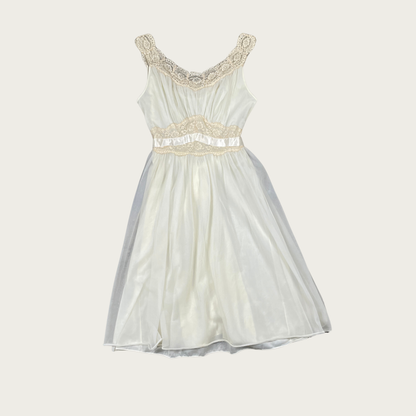 S) 60s Vanity Fair Cream Slip Dress The Clothing Warehouse S) 60s Vanity Fair Cream Slip Dress The Clothing Warehouse
