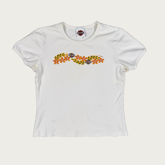 (L/XL) 90s Harley Davidson Hawaii Baby Tee