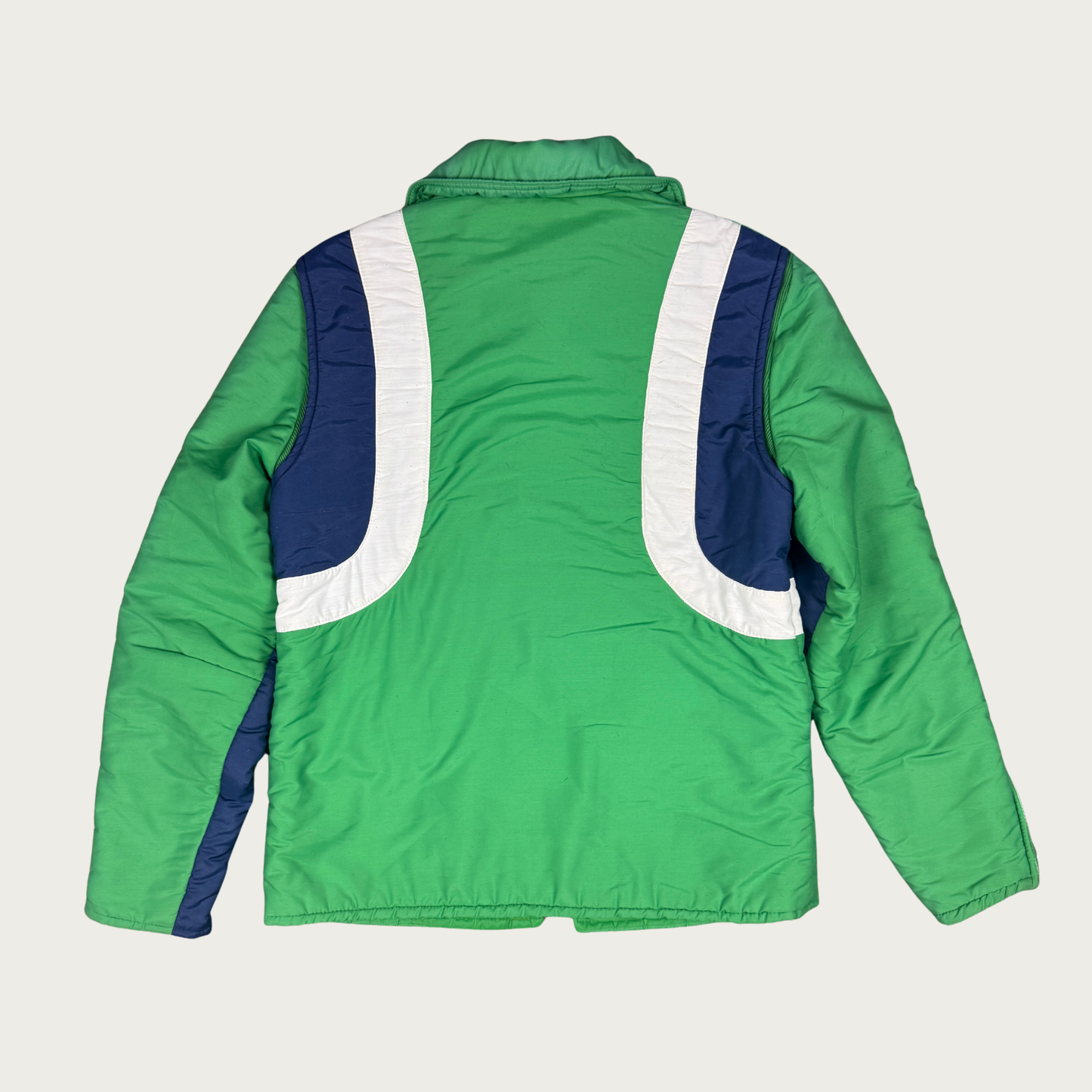 (S/M) 80s/90s Green/Navy Puffer Jacket