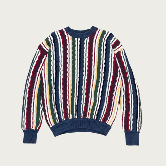 (XL) Vertical Striped Knit Sweater