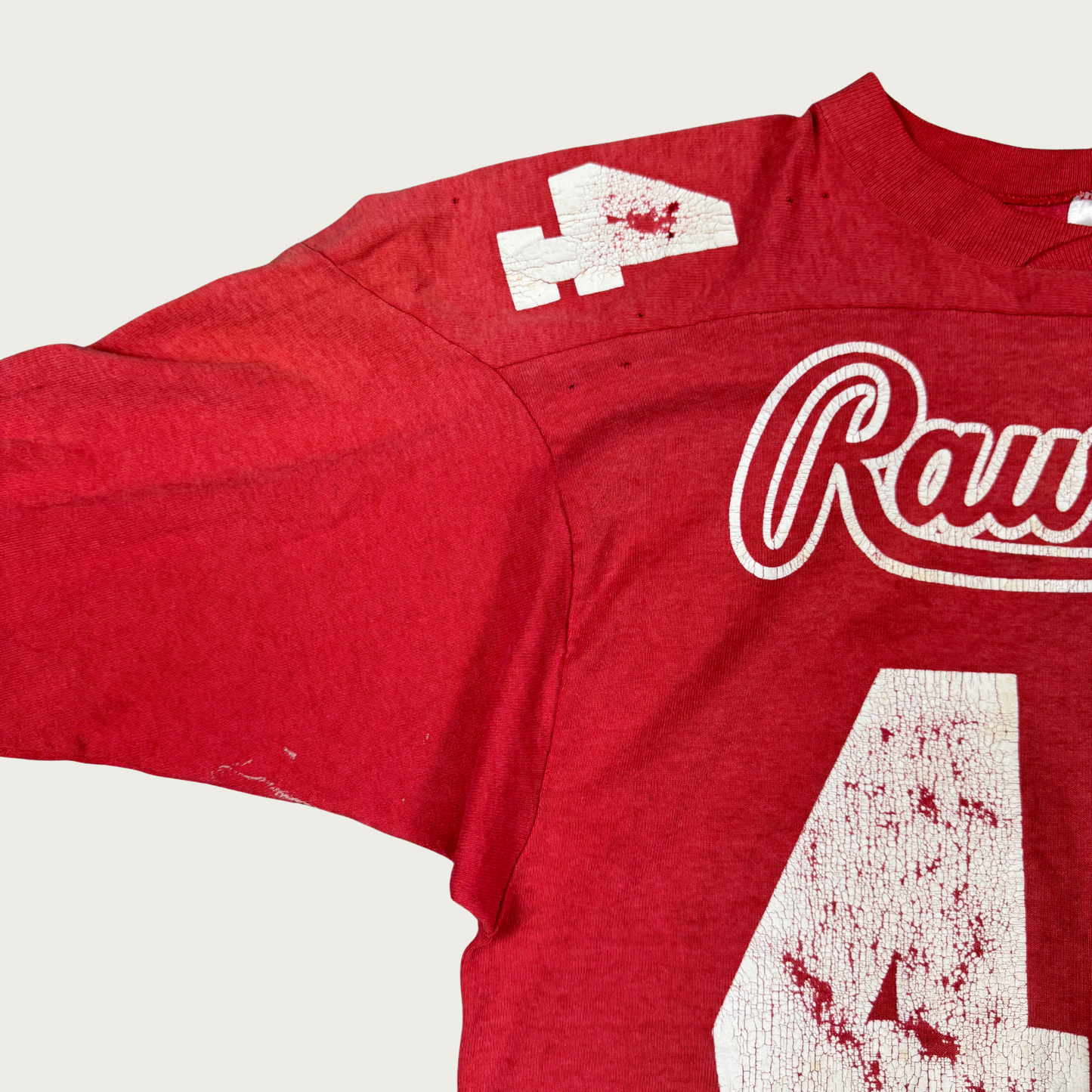 (L) 80s Rawlings 44 Distressed Jersey Tee