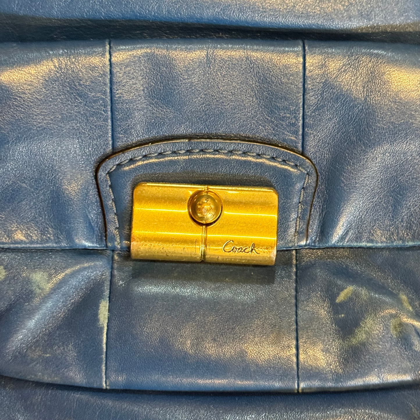Coach Kristin Blue Leather Hobo Bag