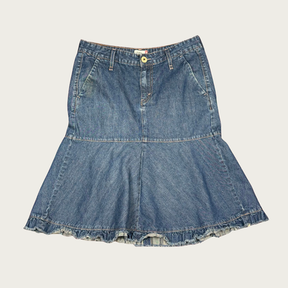 (32") 90s/Y2K Levi's Flared Denim Midi Skirt