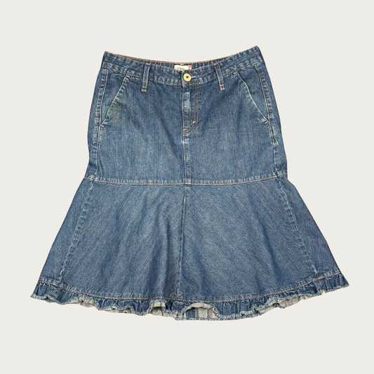 (32") 90s/Y2K Levi's Flared Denim Midi Skirt