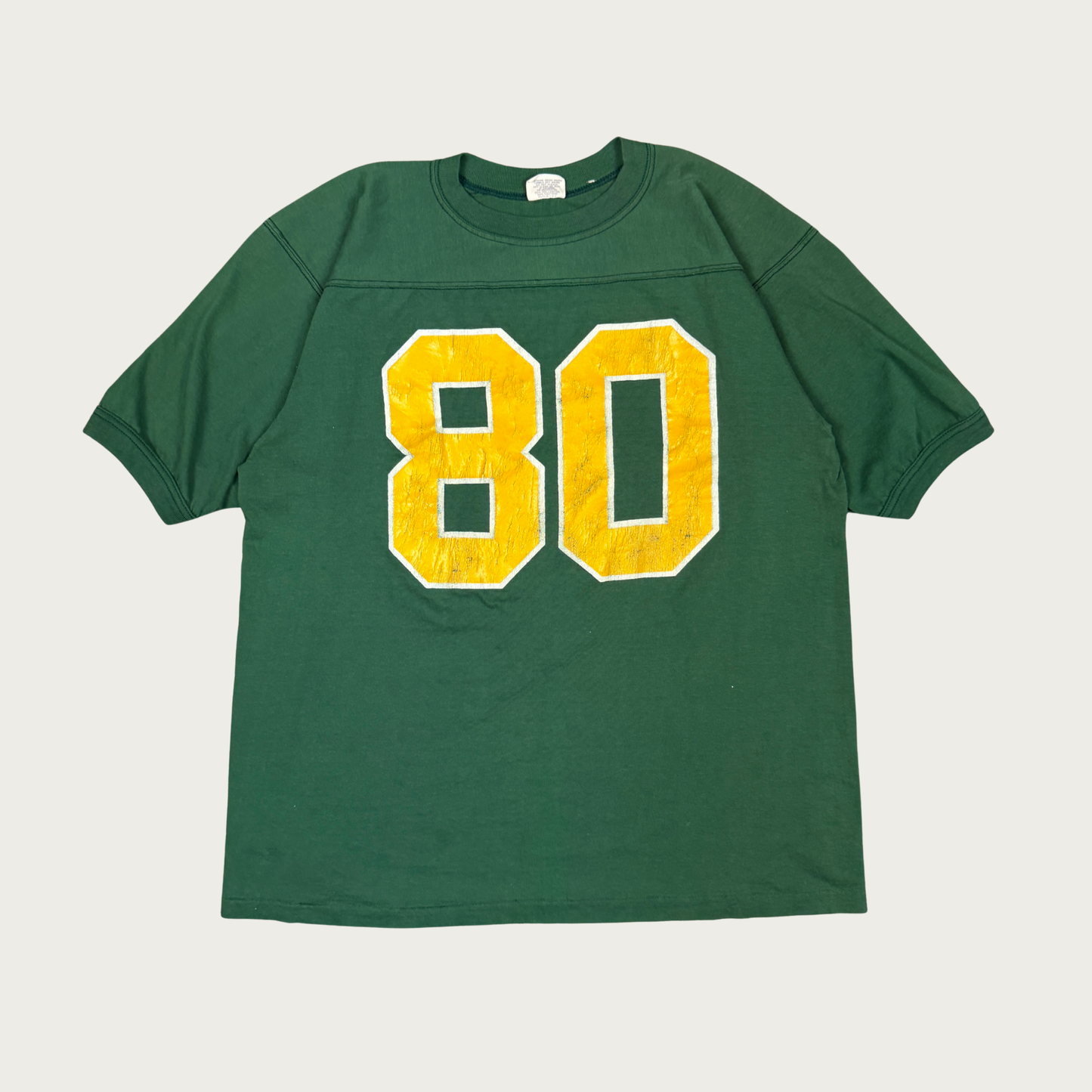 (XL) 70s/80s Number 80 Green Jersey Tee