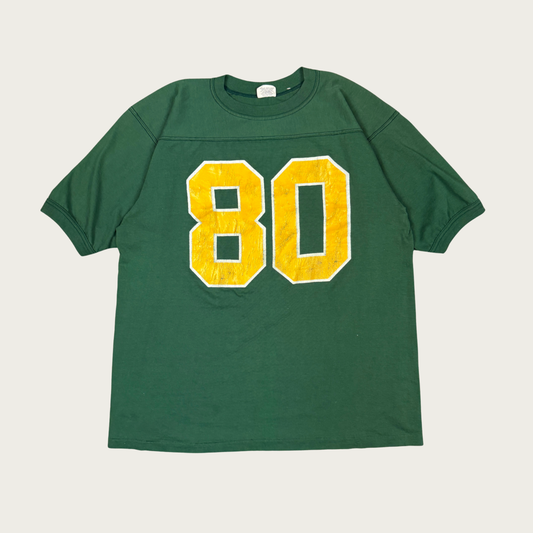 (XL) 70s/80s Number 80 Green Jersey Tee