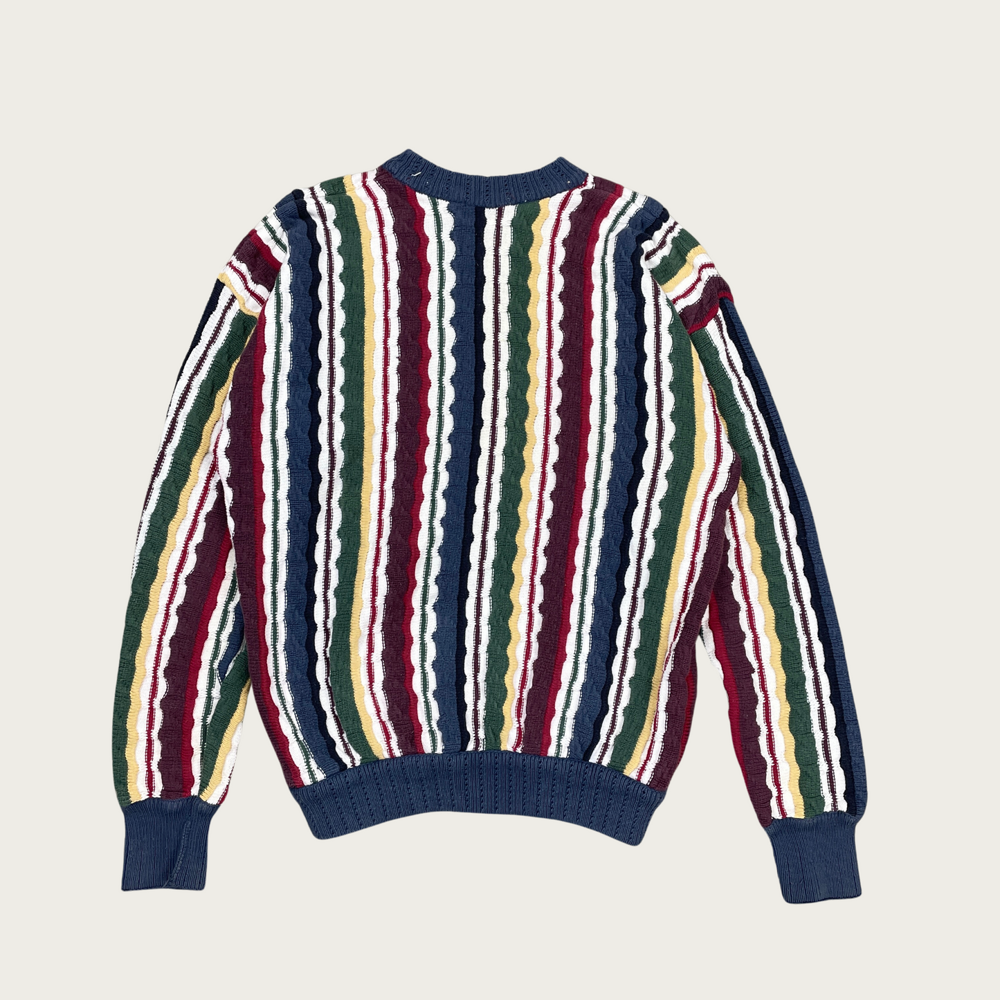 (XL) Vertical Striped Knit Sweater