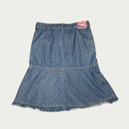 (32") 90s/Y2K Levi's Flared Denim Midi Skirt