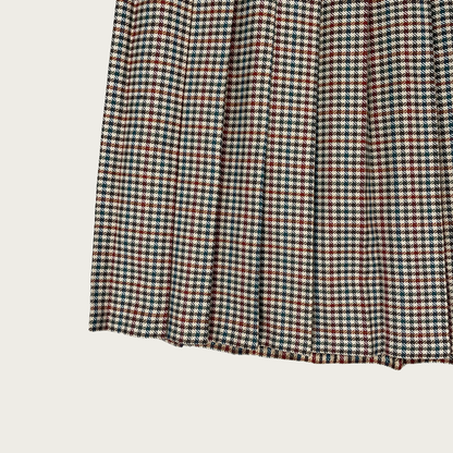 (26") Multicolor Plaid Pleated Midi Skirt