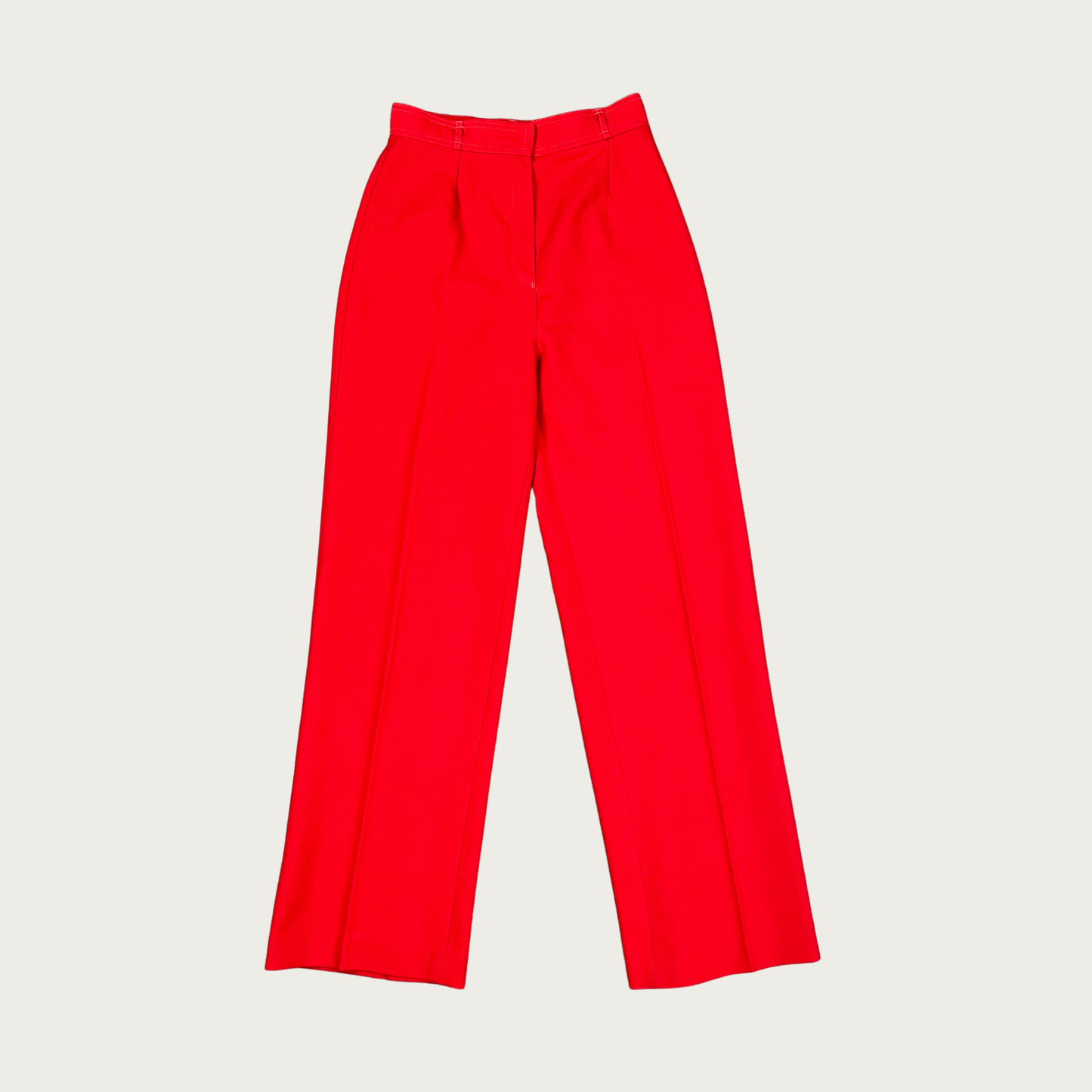 (28") 70s Red Wide Leg Pants