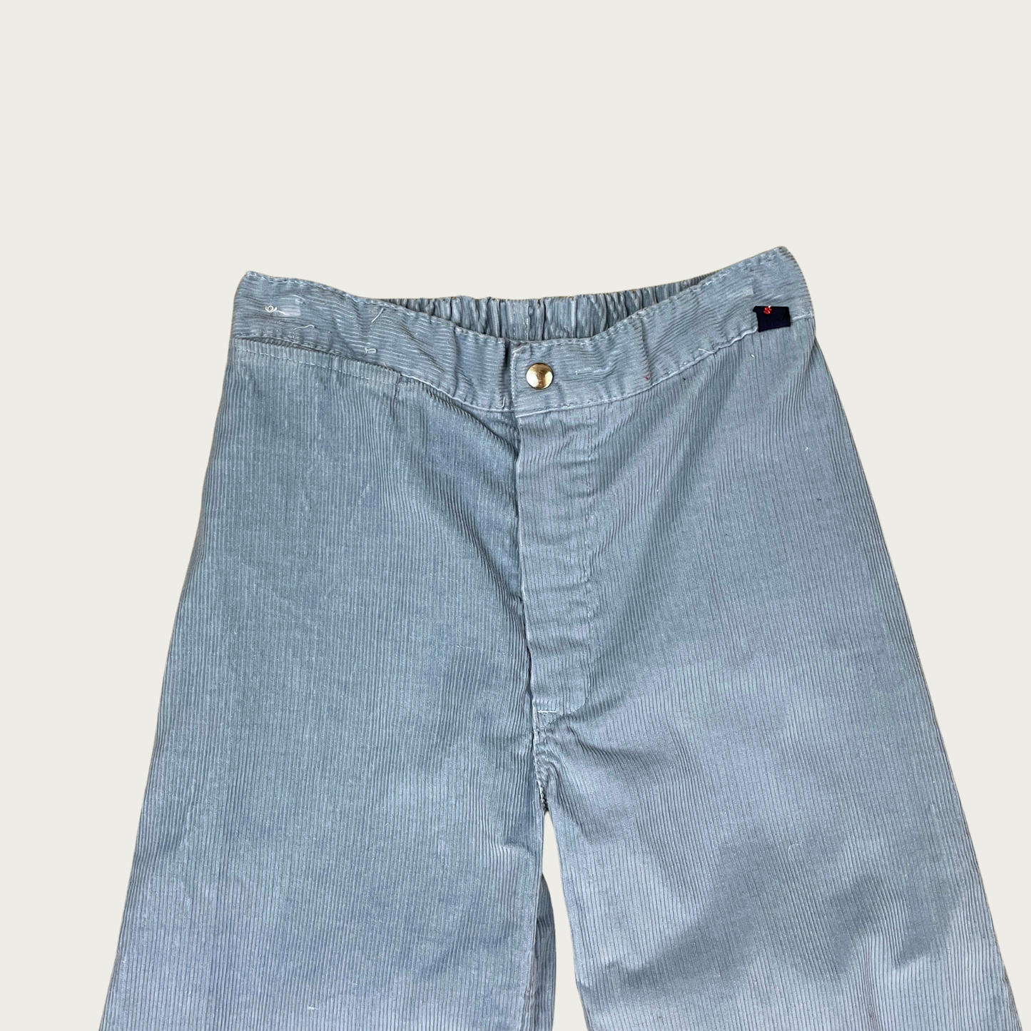 (27") 70s Light Blue Corduroy Bell Bottoms