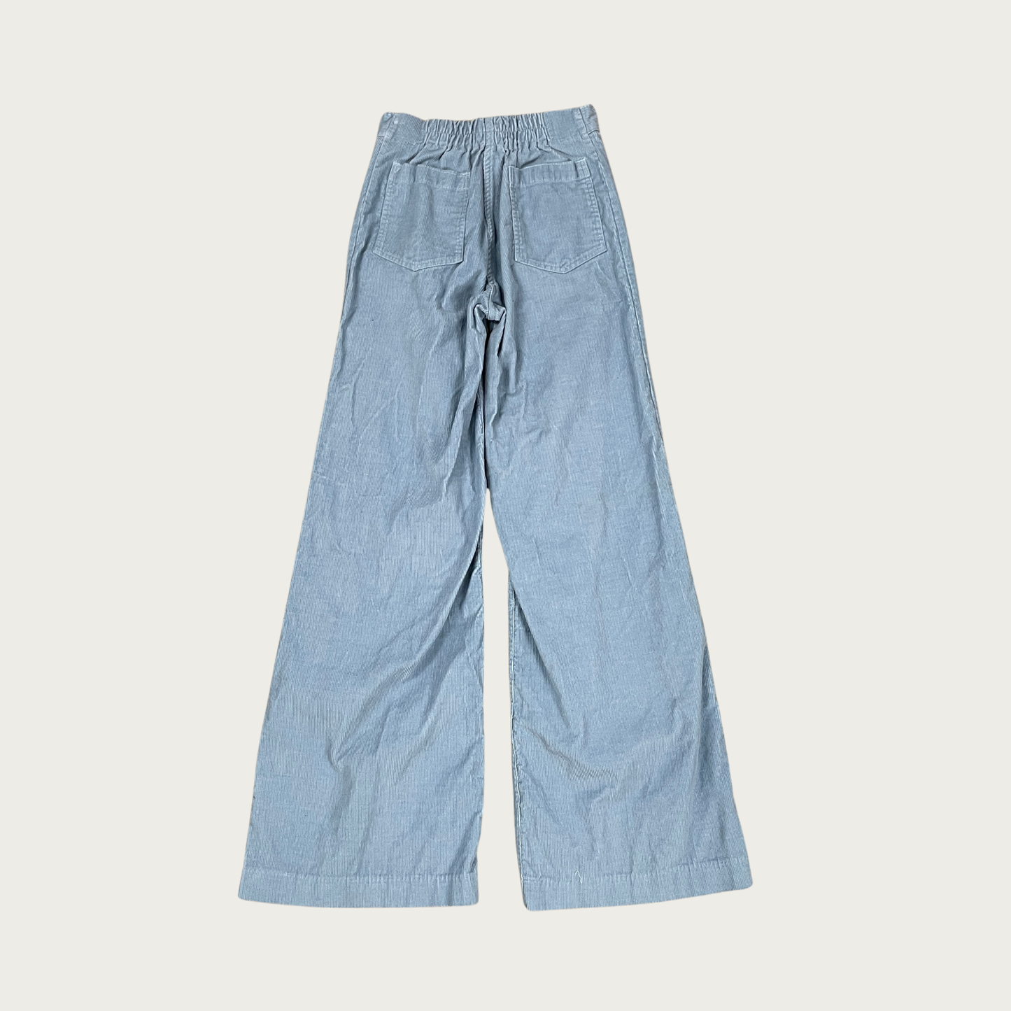 (27") 70s Light Blue Corduroy Bell Bottoms