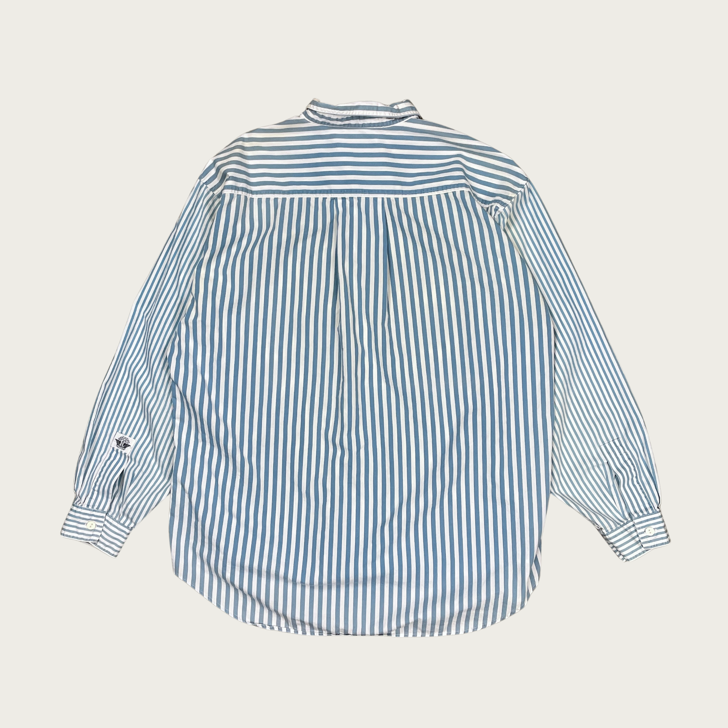 (L) Blue Striped Button Down Shirt