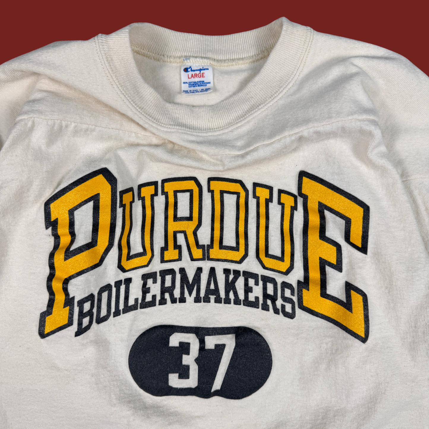 (L) 70s/80s Purdue Football Jersey Tee