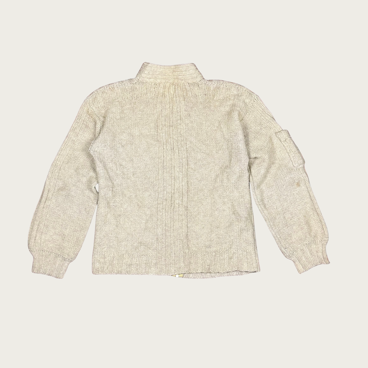 (M) 70s/80s Cream Wool Zip Up Jacket