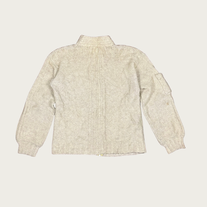 (M) 70s/80s Cream Wool Zip Up Jacket