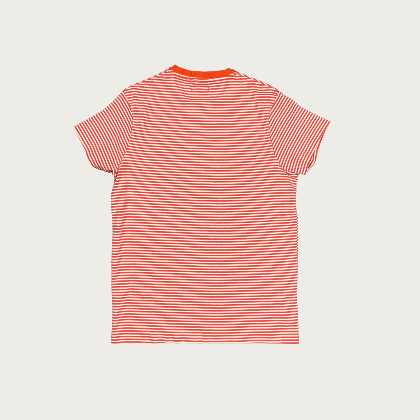 (M) Polo Ralph Lauren Orange Striped Tee