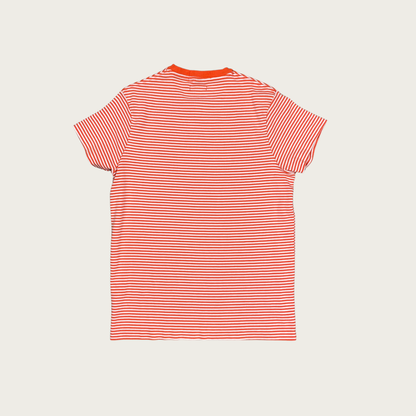 (M) Polo Ralph Lauren Orange Striped Tee