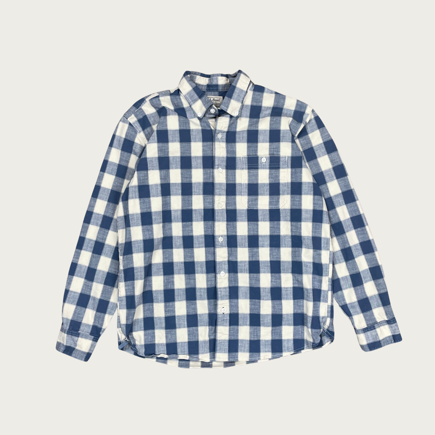 (M) Blue Gingham Button Up Shirt