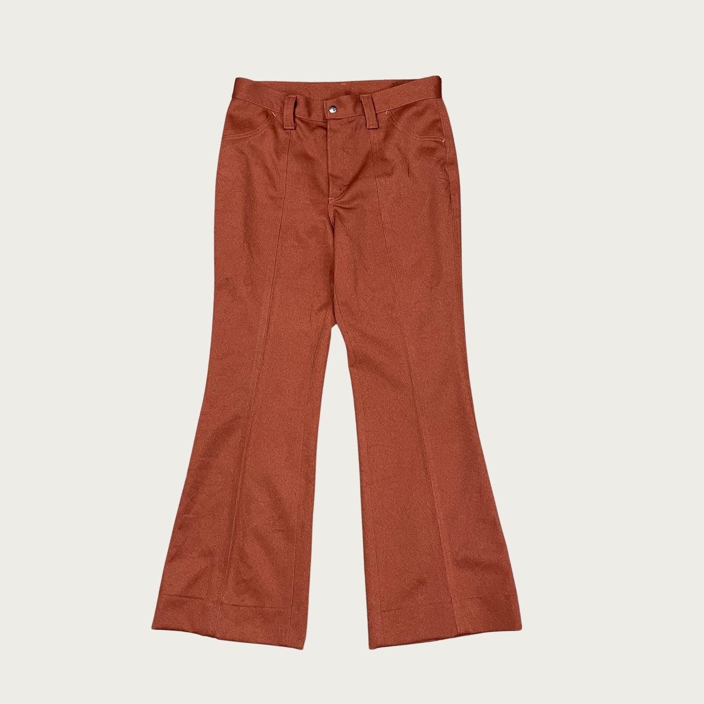 (32") 70s Lee Rust Pintuck Flares