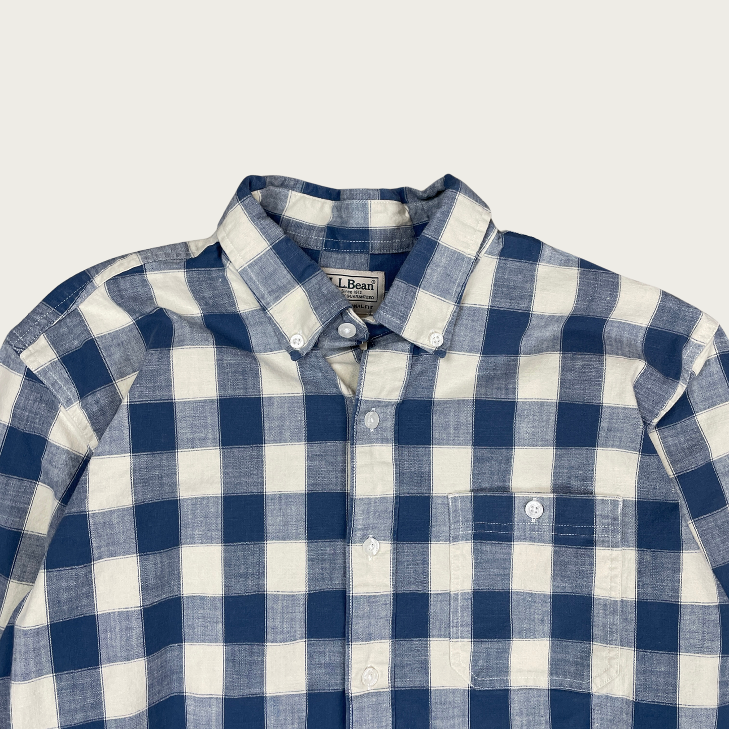 (M) Blue Gingham Button Up Shirt