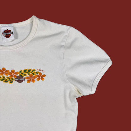 (L/XL) 90s Harley Davidson Hawaii Baby Tee