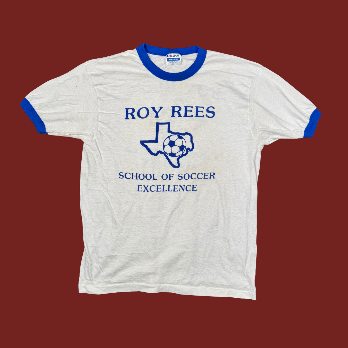 (M/L) 70s/80s Roy Rees Soccer Ringer Tee