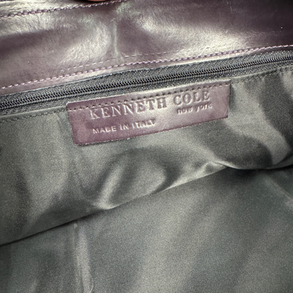 90s Kenneth Cole Genuine Leather Deep Plum Shoulder Bag