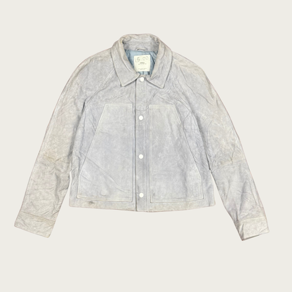 (S) Light Blue Leather Jacket
