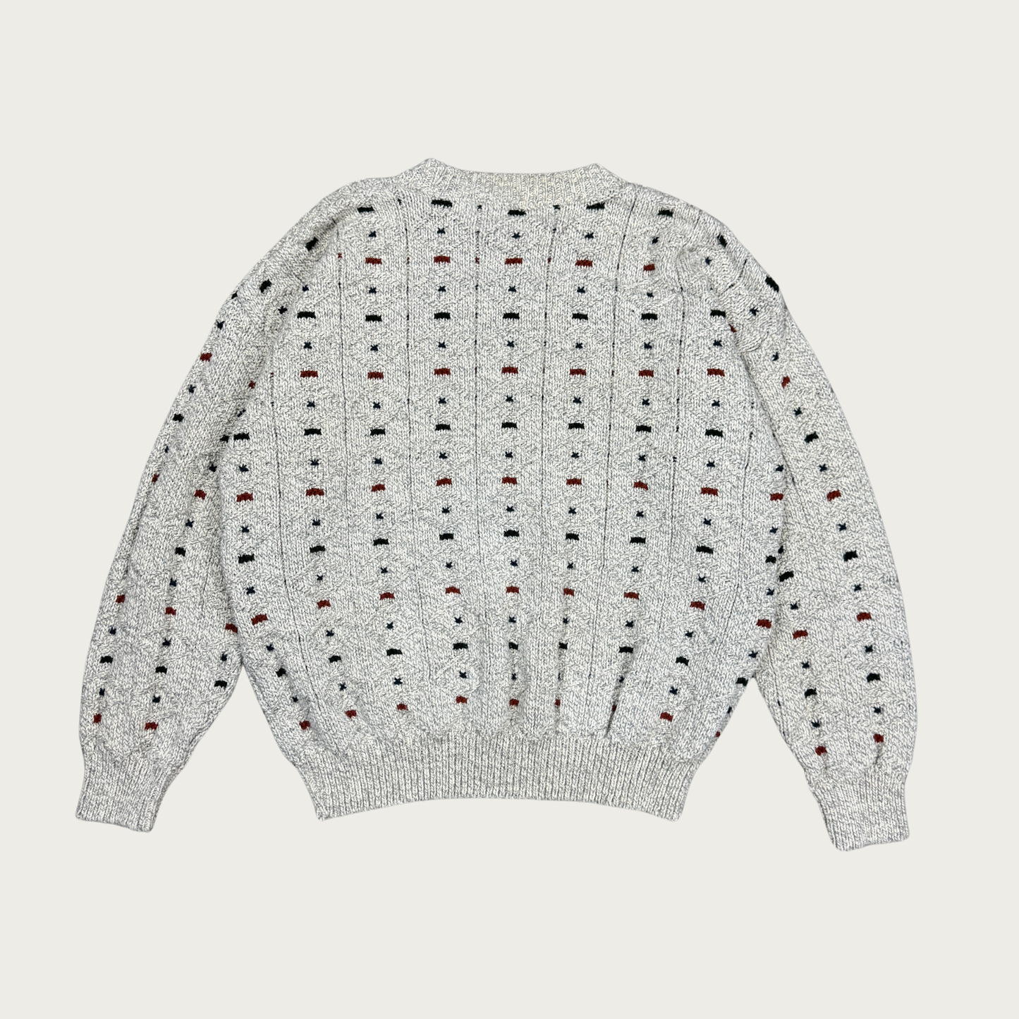 (L) Light Gray Dotted Sweater