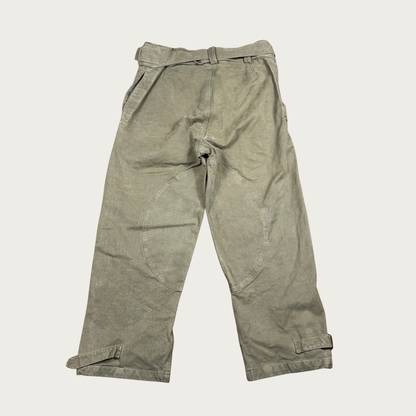 (Up to 34") 1950s French Military Stone Washed Motorcycle Pants