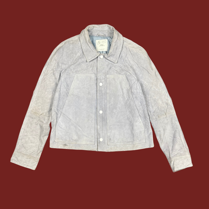(S) Light Blue Leather Jacket