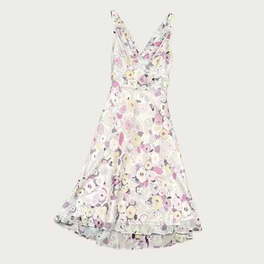 (XS/S) 90s/Y2K Pastel Floral Midi Dress